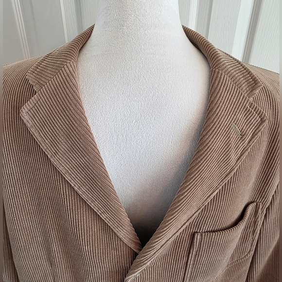 Polo Ralph Lauren Corduroy Blazer Jacket Tan Beige Classic Fit - Mens Size L - Picture 4 of 8